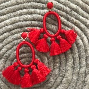 Baublebar Red Tassel Earrings